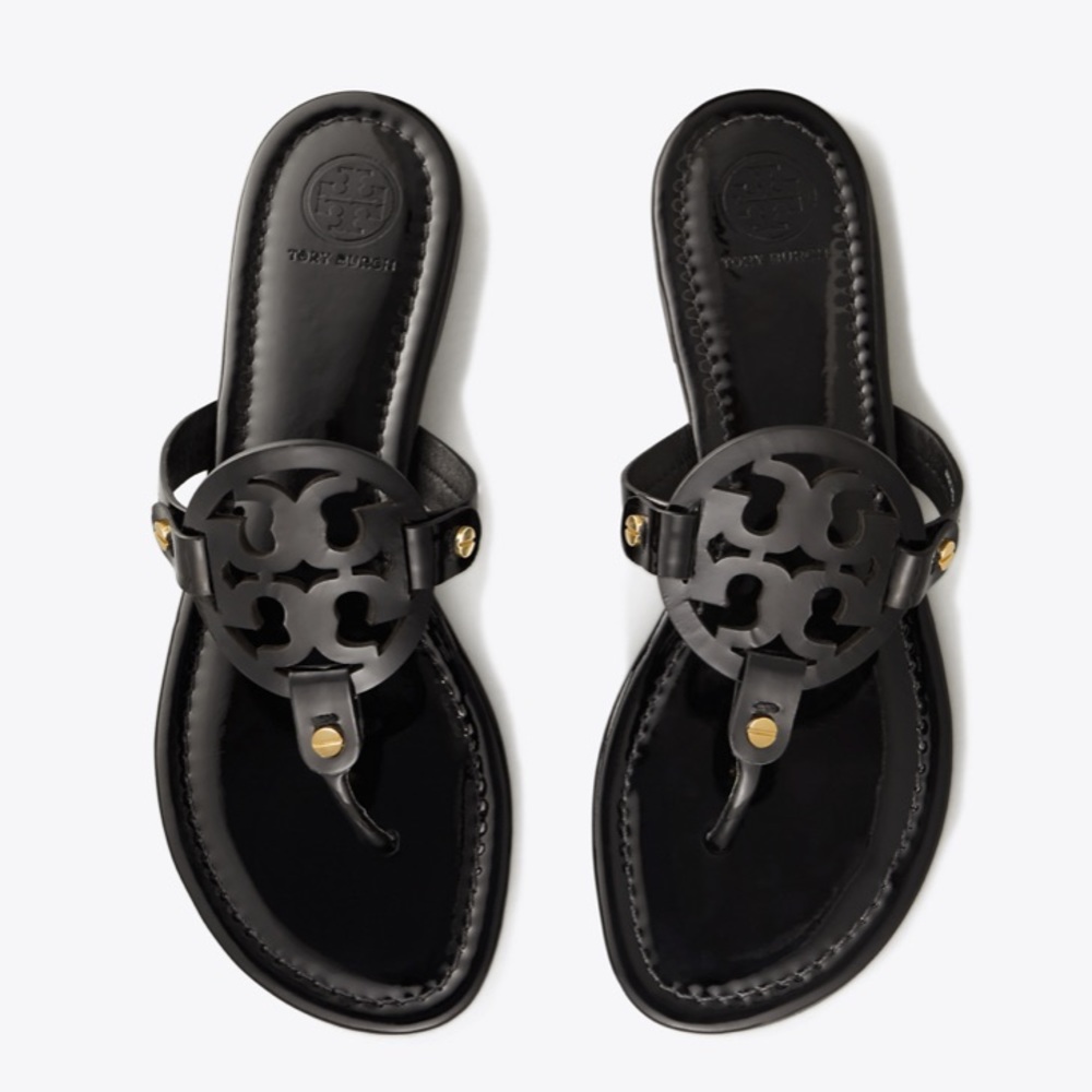 Tory Burch Patent Leather “Miller” Sandal Size 10